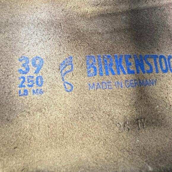 Birkenstock Unisex Arizona Grey Leather Sandals Size 39 M 6 W 8 - Picture 9 of 10